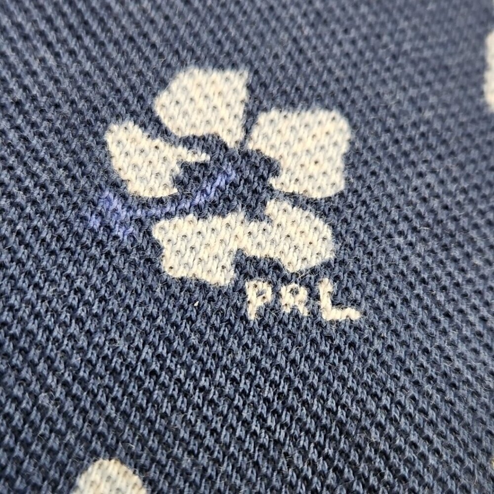 Polo Ralph Lauren Classic Fit PRL Polo Shirt Men's Medium Blue Floral EUC LN - Picture 4 of 13